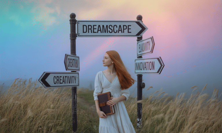 lady standing at crossroads deciding how to stress less