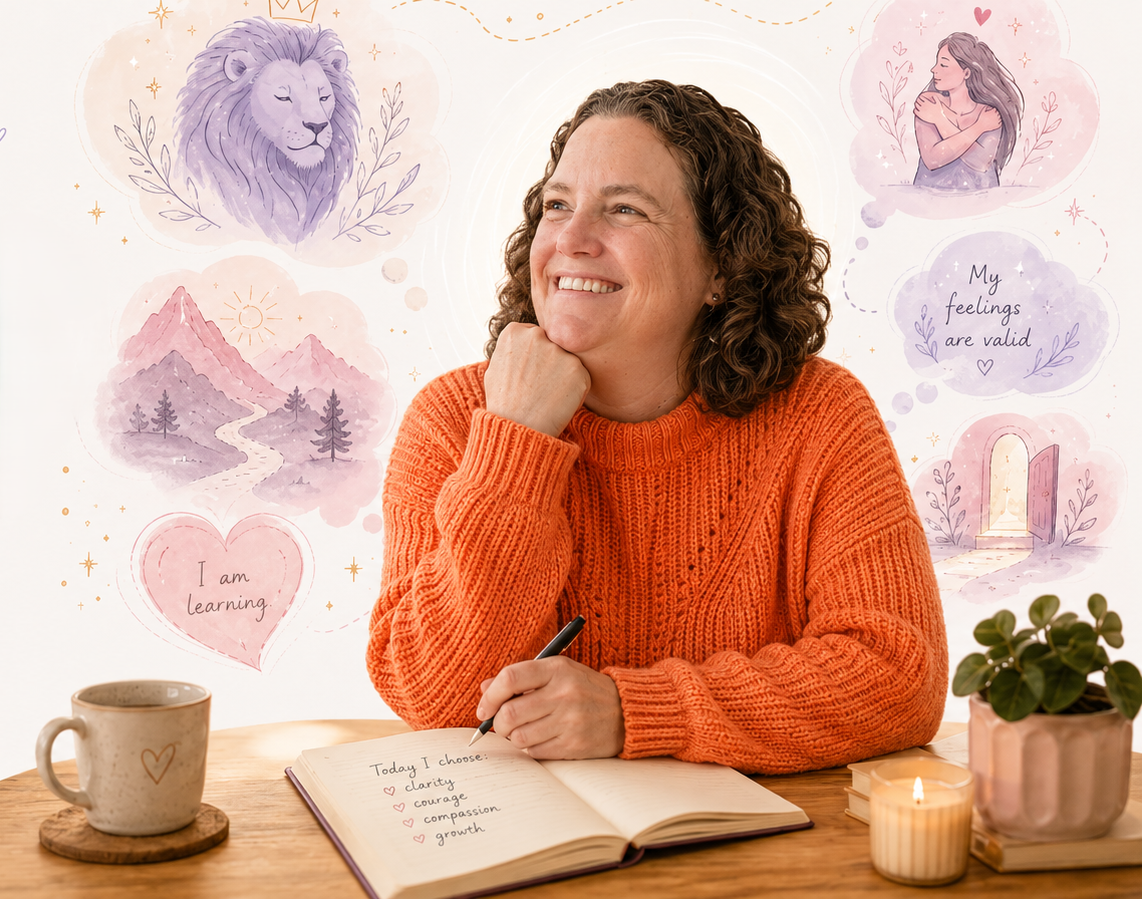 Hayley White, Emotional Resilience Coach, at her desk